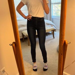 Abercrombie & Fitch The Super Skinny High Rise Dark Wash Jeans
